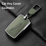 Aluminum Alloy Goatskin Car Key Case Cover for Jaguar JLR Car Key Case Generic