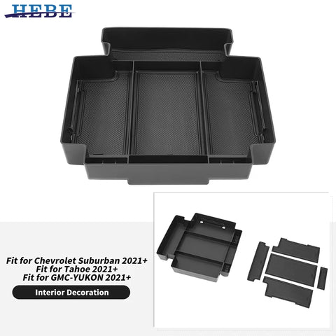 ABS Armrest Storage Box for Chevy Tahoe Suburban 21-25 Car Interior Accessory HEBE