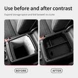 Volkswagen Taos 2022-2026 Central Armrest Storage Box ABS Stowing Tidying Car Tray Organizer Accessories Black