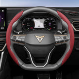Breathable Leather Steering Wheel Cover for Cupra Models