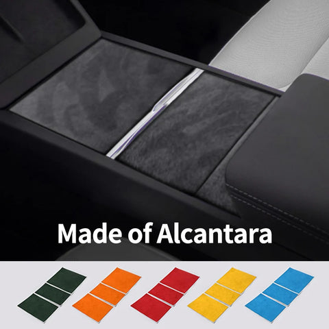 For Tesla Model 3 (2024-) Model Y(2025-) Center Console Panel Trim Sticker Anti Scratch Car Interior Accessory Made of Alcant