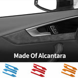 Alcantara Car Interior Door Panel Trim Sticker for Audi A4 A4L S4 Q5L A5 S5 Q5 Q7 Car Interior Accessory OEM