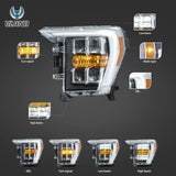 LED Reflection Bowl Headlights for Ford F-150 21-24 LED Ambient Light vland