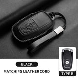 Leather car key case cover for 5 Ford models