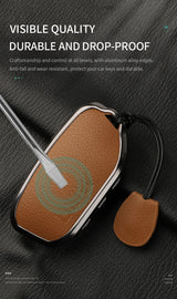 Aluminum Alloy Goatskin Car Key Case Cover for BMW G38 G12 F49 i20 G07 G08 1 5 7 Series x1 x5 x7 ix XM i7 M760 Keychain