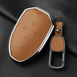 5 Button Aluminum Alloy Goatskin Car Key Case Cover For Trumpchi GAC 2021 Empow J11 J12 J13 J14 J15 J16 GS8 Keychain Accessories
