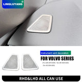 AC Vent Stainless Steel Cover for Volvo V60 S60 Car Interior Accessory LINGLUYANG Silver titanium v60 2020-2025