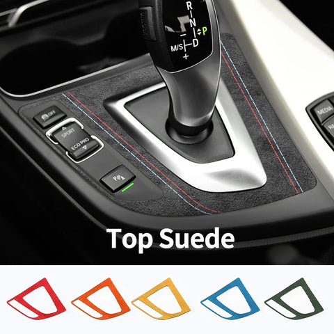 BMW Suede Gear Shift Panel Trim Frame Sticker Anti Scratch Car Interior Accessory Car Interior Accessory OEM