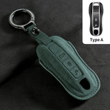 Suede Car Key Case Cover for Porsche Cars