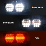 Motorcycle Led Headlight for Harley Touring Road Glide FLTR 2015-2023 High/low Beam Amber DRL 12v Led Light Headlamp Accessor