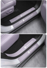 For Leapmotor C10 C16 Car Leather Door Sill Strip Welcome Pedal Anti Kick Pad Scratch-resistant Sticker Interior Accessories