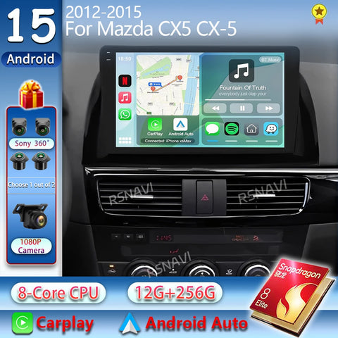 Android 15 QLED Multimedia Navigation for Mazda CX-5 2011–2016 Android Head Unit RSNAVI