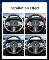 Carbon Fiber Texture Steering Wheel Cover for BMW