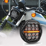 Emark 5.75 Inch LED Headlight For Harley Dyna Softail Sportster Triumph Victory 5 3/4 Headlamp With Hi/low Beam DRL 12V Led L