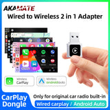 Wireless CarPlay Android Auto Adapter for Wired Cars CarPlay Adapter AKAMATE