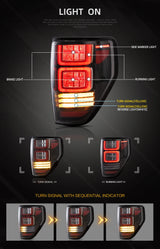 Vland Sequential LED Tail Lights for Ford F-150 09-14 Car Interior Accessory Vland