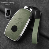 Metal and Leather Car Key Case Cover for Mercedes Benz
