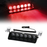 6 LED Emergency Strobe Light for Car Windshield LED Ambient Light MAGIC COLORM Red