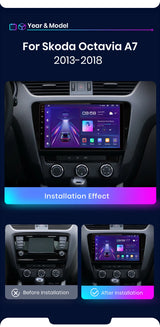 10-Inch Android Multimedia Head Unit for Skoda Octavia 2013-2018