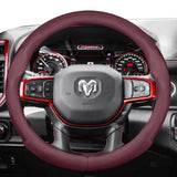 Breathable Leather Steering Wheel Cover for Ram Trucks