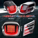 Smoke Clear LED Tail Brake Light Turn Lamp Low Profile For Harley Dyna Electra Glide Street Glide Fat Boy Road King XL 833 12
