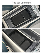 SMABEE for VW ID.7 Armrest Storage Box Car Central Tray Organizer Accessories Tidying Black Armrest Box Storage smabee