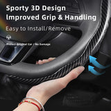 Carbon Fiber Texture Steering Wheel Cover for MG Models Car Interior Accessory Hocasen
