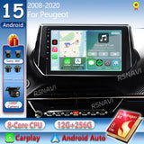 9-inch QLED Android Multimedia Player for Peugeot 208 2019–2022 Android Head Unit RSNAVI