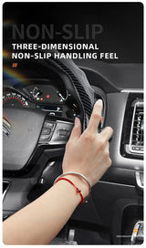 Steering Wheel Cover Carbon Fiber Texture for Citroen