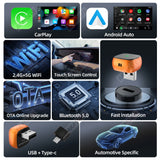 Orange CarPlay Dongle Wireless Adapter for Universal OEM Radios CarPlay Adapter AKAMATE