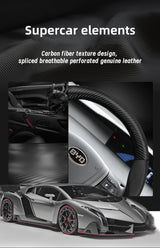 Steering Wheel Cover Carbon Fiber Texture BYD Seal Car Interior Accessory Hocasen