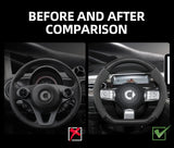 Suede Carbon Fiber Wheel Cover for Smart Fortwo Car Interior Accessory Hocasen