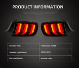 LED Tail Light w/ Sequential Signal for Ford Mustang 2015-2023 Car Interior Accessory Vland