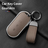 Aluminum Alloy Goatskin Car Key Case Cover For HUAWEI Aito M5 M7 2022 Car Key Case Protect Fob Car Interior Accessory OEM