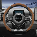 BYD Snap-On Sports Suede Steering Wheel Cover Interior
