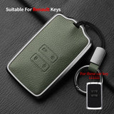 Metal and Leather Car Key Case Cover For Renault Clio Kadjar Capture Koleos Espace Master Talisman Talisman Scenic Protect Cover