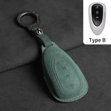 Suede Car Key Case Cover For Wey Coffee 01 Tank Tank300 Car Key Protective Shell Accessories