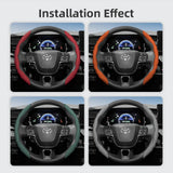 Sporty Wave-Shaped Leather Wheel Cover Toyota Car Interior Accessory Hocasen