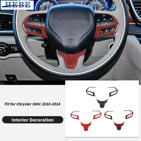 Steering Wheel Trim ABS Cover for Chrysler 300C 2015+ Car Interior Accessory HEBE