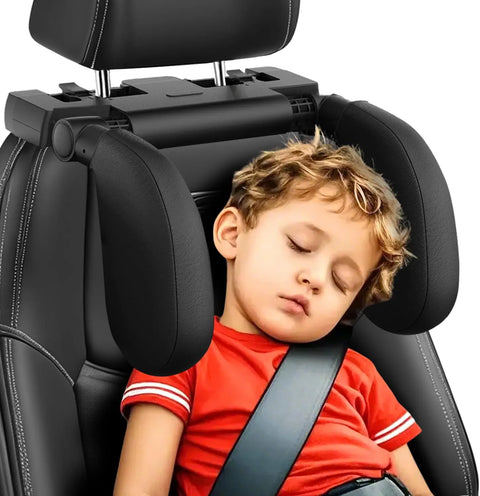 Car Headrest Pillow Guardian Pro 180° Swivel Neck Cradle with Memory Foam Travel Sleep Support for Kids Adults Car Interior A