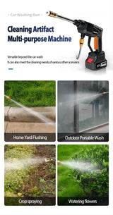 Cordless High Pressure Car Wash Washer Gun 40WH/80WH Electric Water Gun Machine