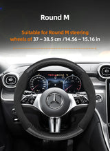 Suede Carbon Steering Wheel Cover for Mercedes Car Interior Accessory Hocasen