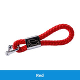 Premium PU Leather Braided Car Keychain Universal Car Interior Accessory GMUNI