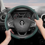 Renault Non-Slip D-Shaped Leather Steering Cover Car Interior Accessory Hocasen