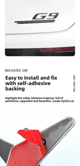 For Xpeng G9 2024 Xiaopeng G9 Black Badge Front Rear Badge Blackened Modification