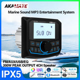 Waterproof Marine Radio MP3 Bluetooth Stereo for Boat Car Interior Accessory OEM