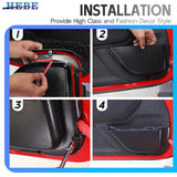 Door Storage Mesh 4-Piece Set for Jeep Wrangler JK 2011-2017 Car Interior Accessory HEBE