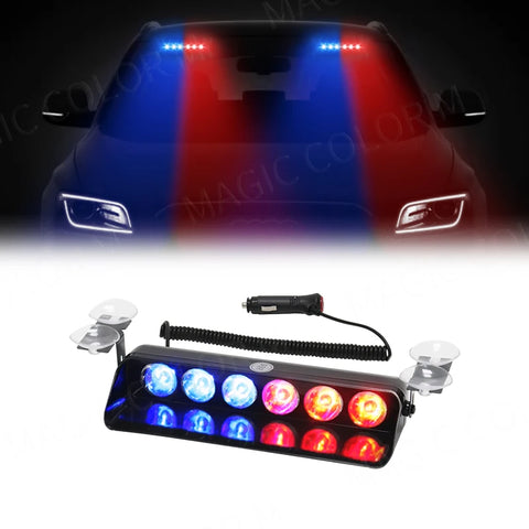 6 LED Emergency Strobe Light for Car Windshield LED Ambient Light MAGIC COLORM