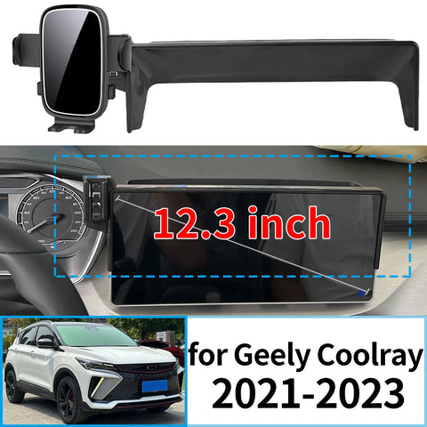 Wireless Fast Charging Phone Mount for Geely Coolray 2021–2023 Car Phone Holder CATUSIKI