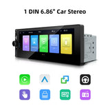 6.9 Inch 1DIN Multimedia CarPlay Android Auto Touch Stereo